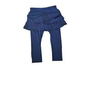 Lucky in Love Blue Layered Skirt Leggings